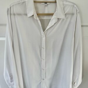 Uniqlo Women's White Button Down Shirt